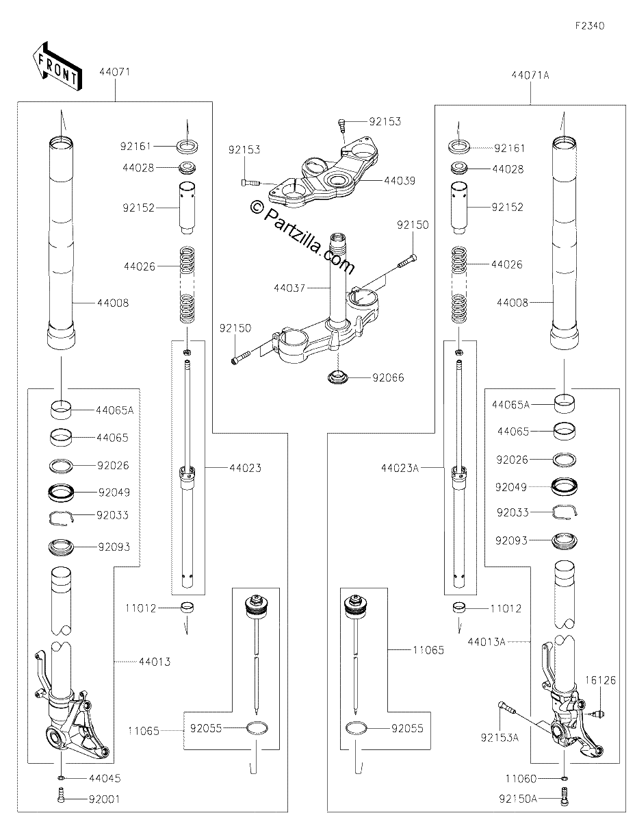 Diagrama de FRONT FORK