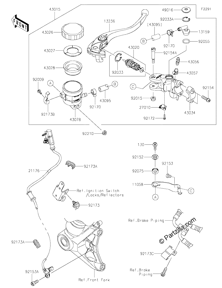 Diagrama de FRONT MASTER CYLINDER