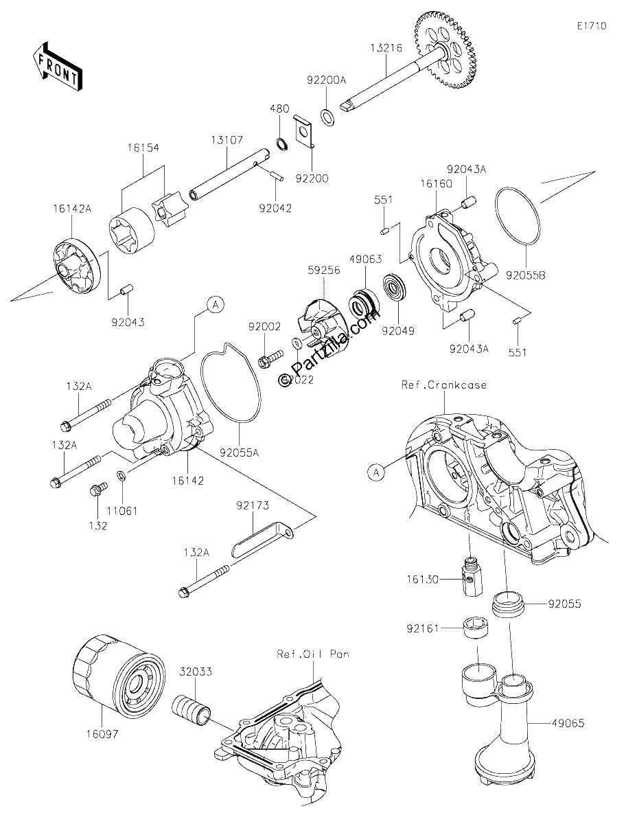 Diagrama de OIL PUMP OIL FILTER