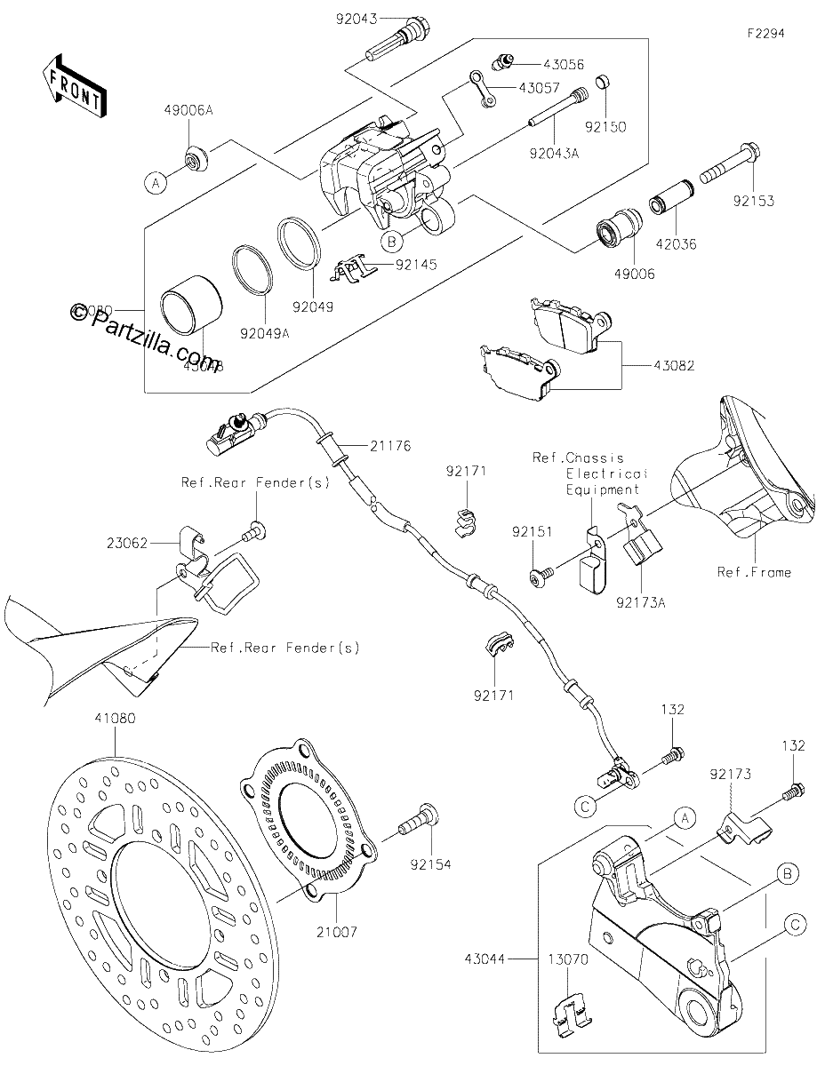 Diagrama de REAR BRAKE