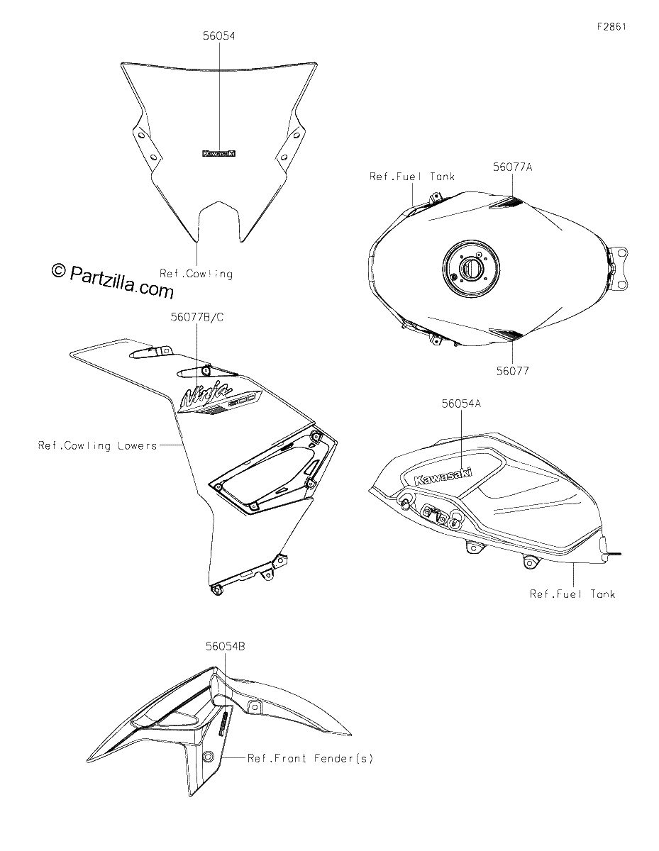 Diagrama de DECALS SILVER GRFNN GRFNL GSFNN GSFNL