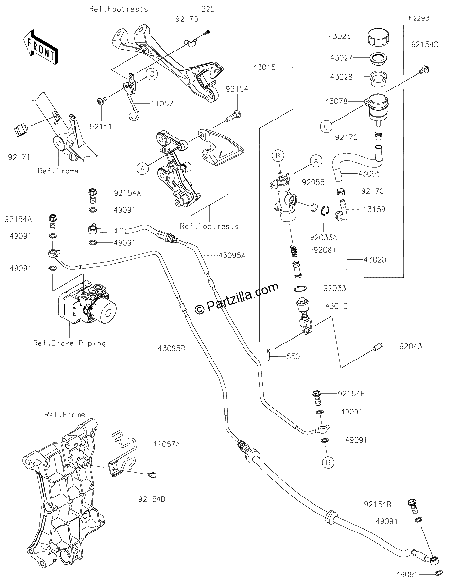 Diagrama de REAR MASTER CYLINDER