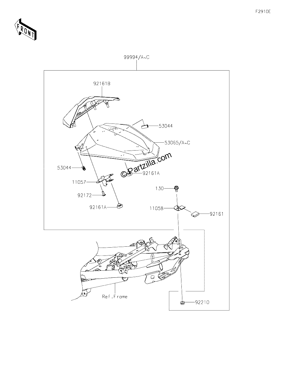 Diagrama de ACCESSORY PILLION SEAT COVER