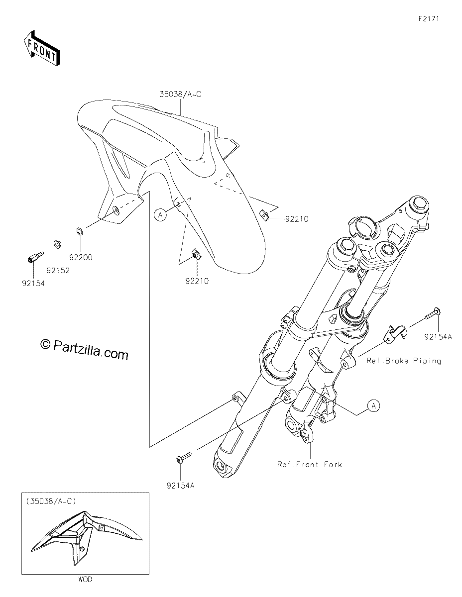 Diagrama de FRONT FENDER S
