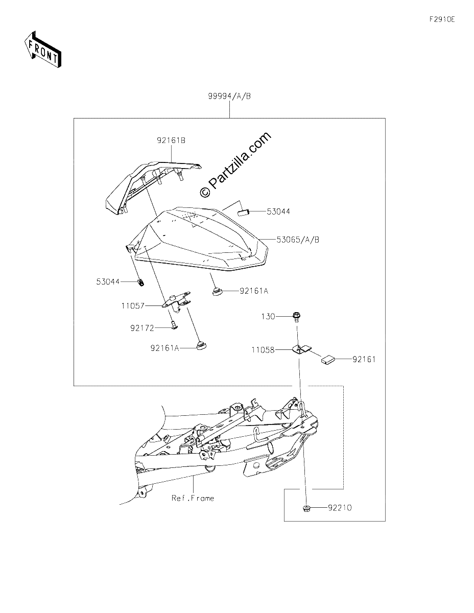 Diagrama de ACCESSORY PILLION SEAT COVER