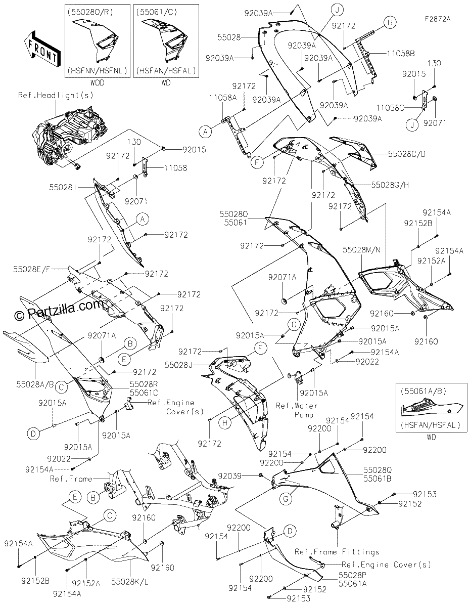 Diagrama de COWLING LOWERS HSFNN HSFAL