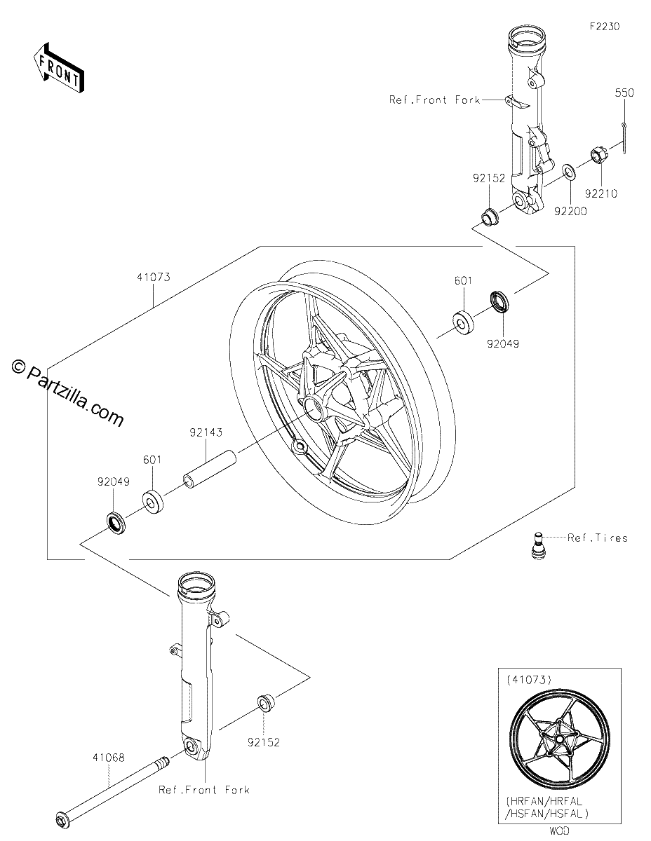 Diagrama de FRONT WHEEL