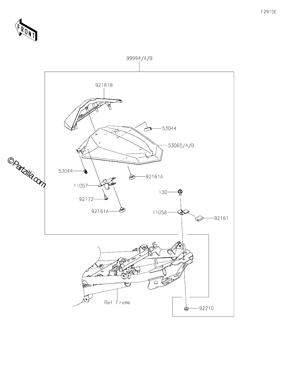 Diagrama de ACCESSORY PILLION SEAT COVER