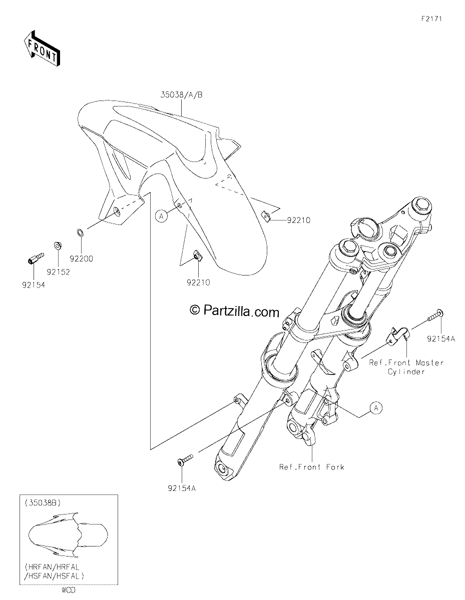 Diagrama de FRONT FENDER S