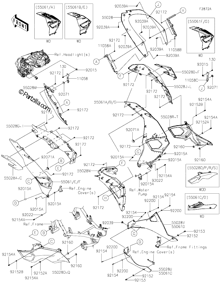Diagrama de COWLING LOWERS JSFAN JSFAL