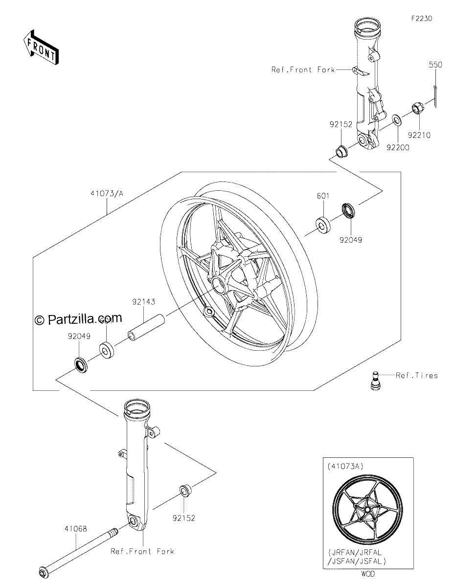 Diagrama de FRONT WHEEL
