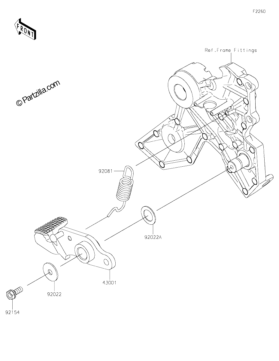 Diagrama de BRAKE PEDAL TORQUE LINK