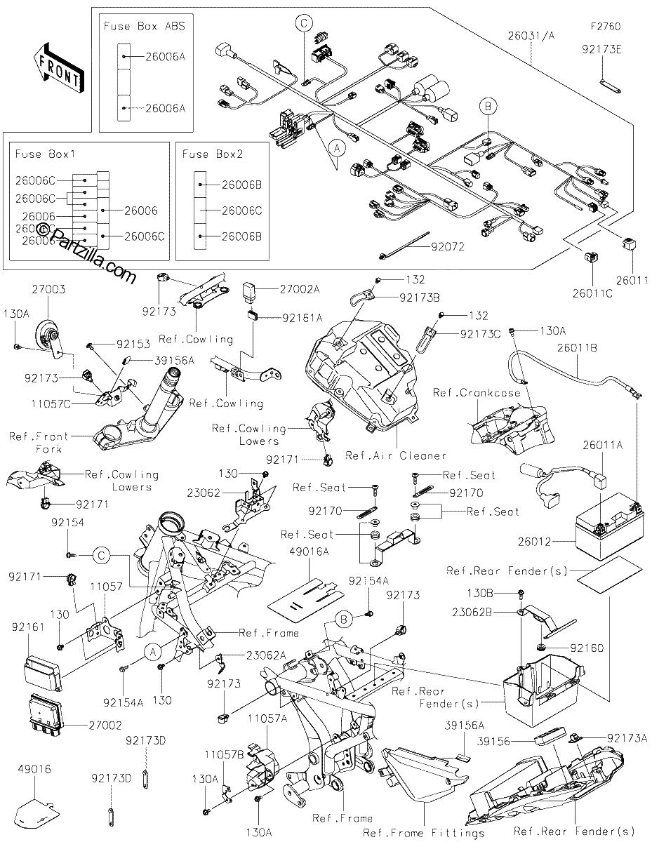 Diagrama de CHASSIS ELECTRICAL EQUIPMENT