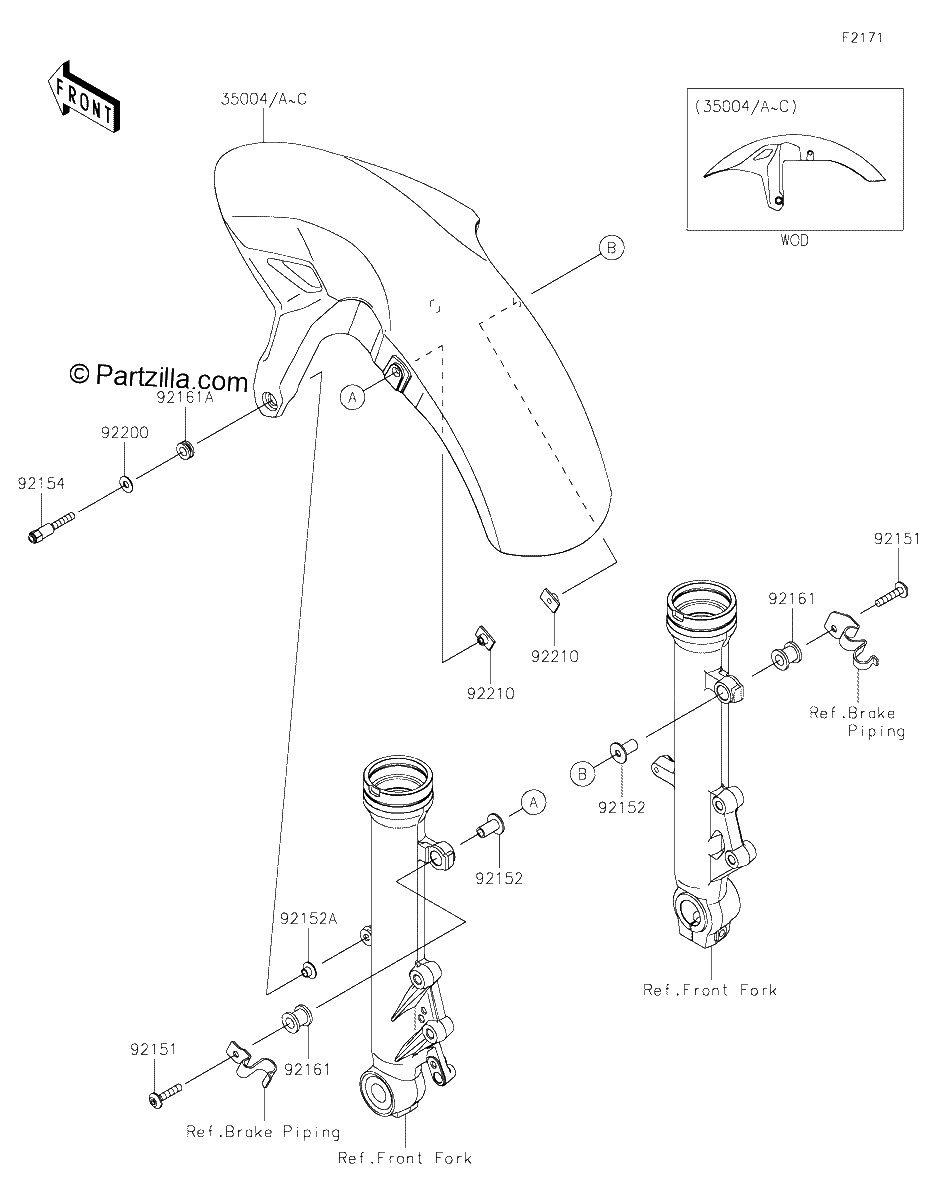 Diagrama de FRONT FENDER S