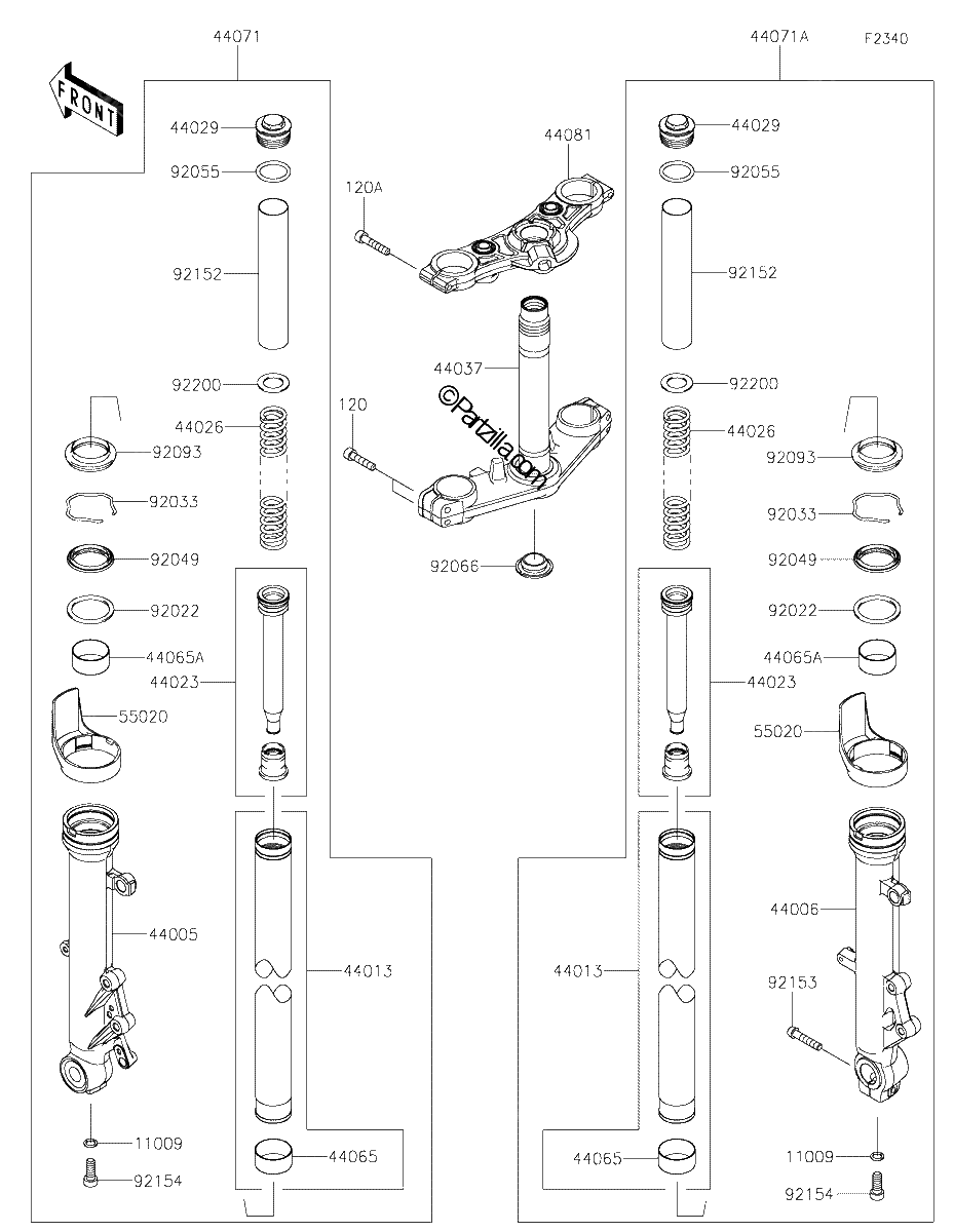 Diagrama de FRONT FORK
