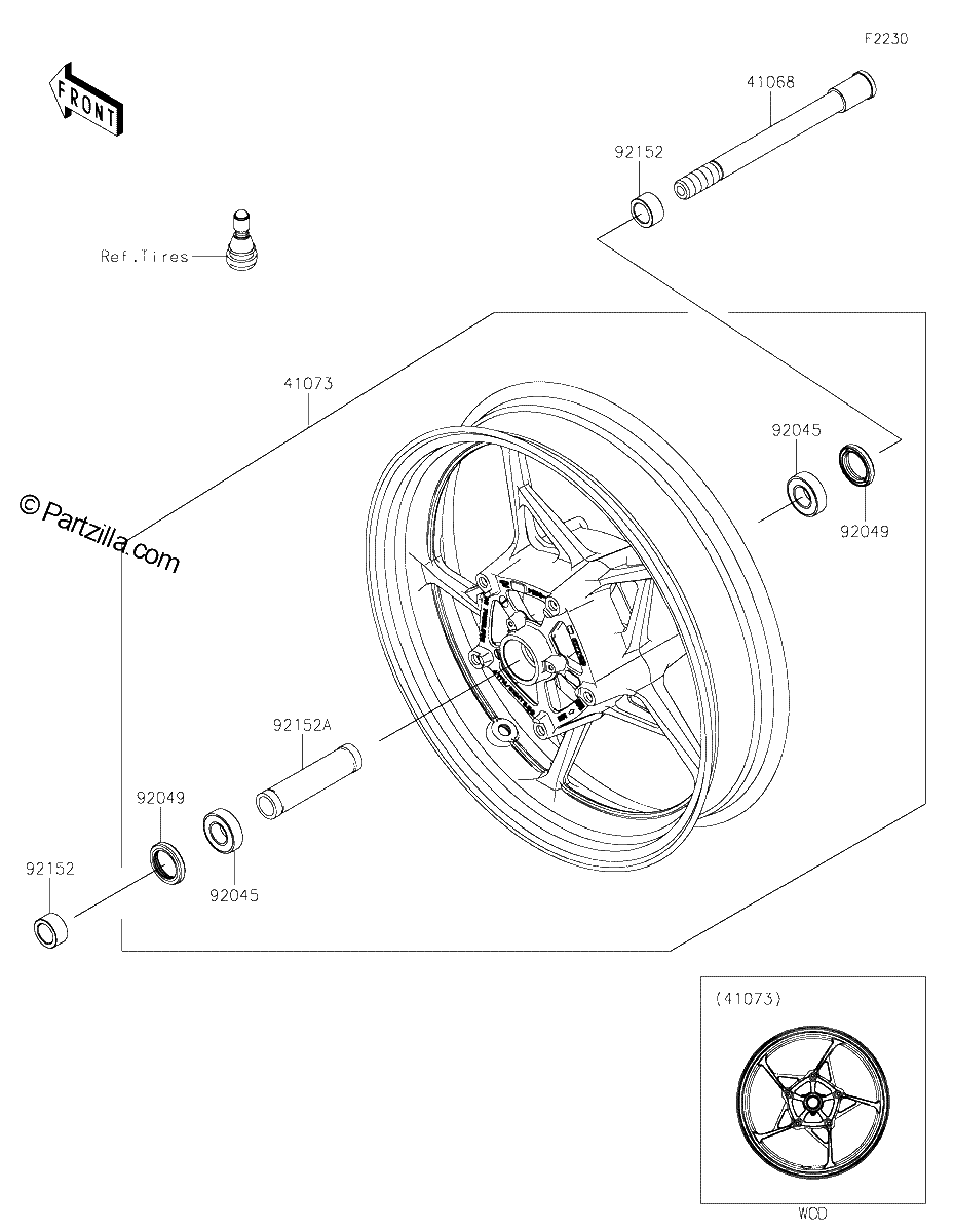 Diagrama de FRONT WHEEL