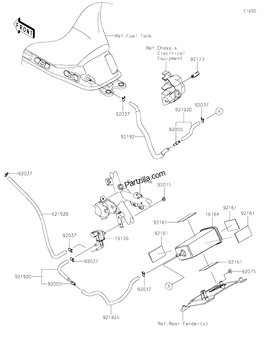 Diagrama de FUEL EVAPORATIVE SYSTEM CA
