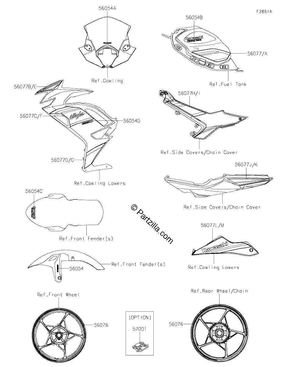 Diagrama de DECALS L GREEN