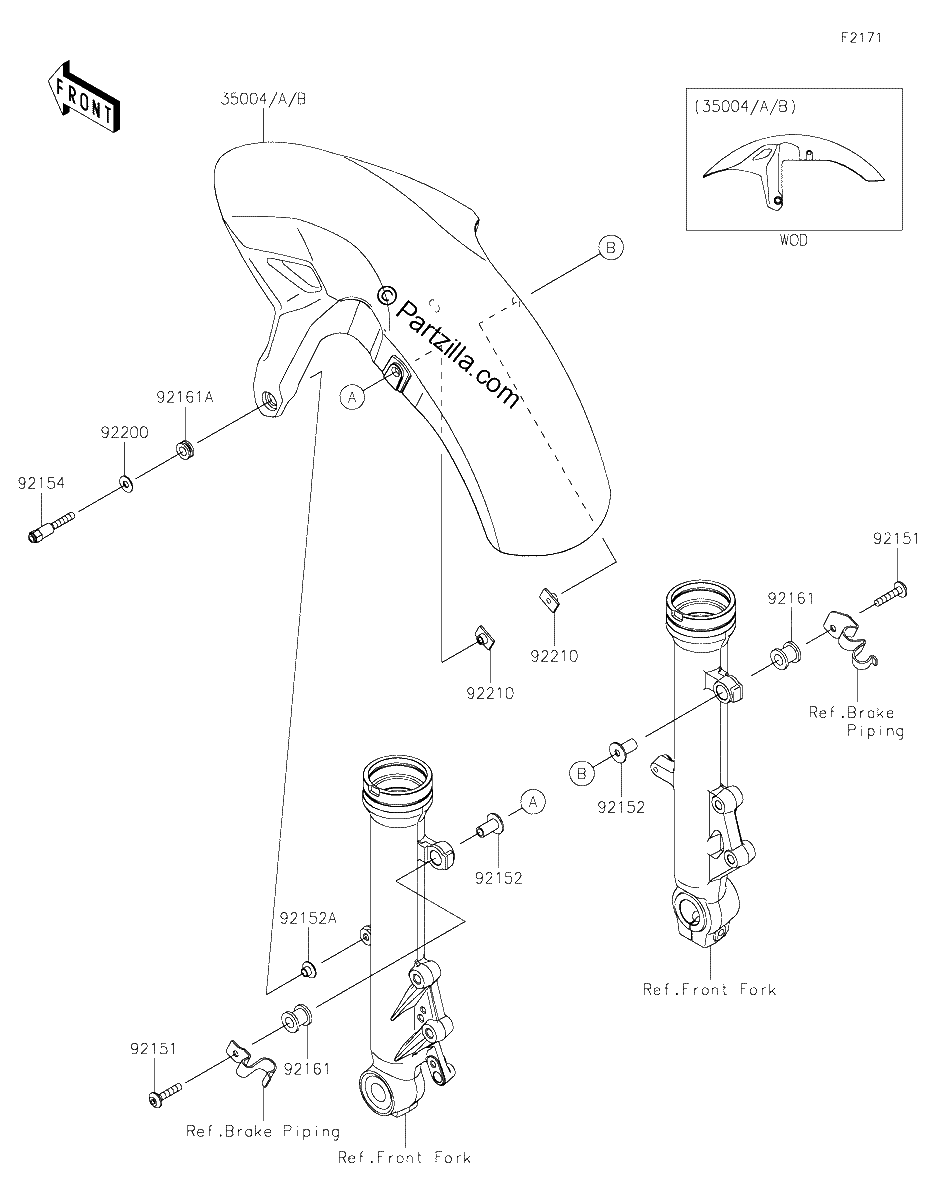 Diagrama de FRONT FENDER S