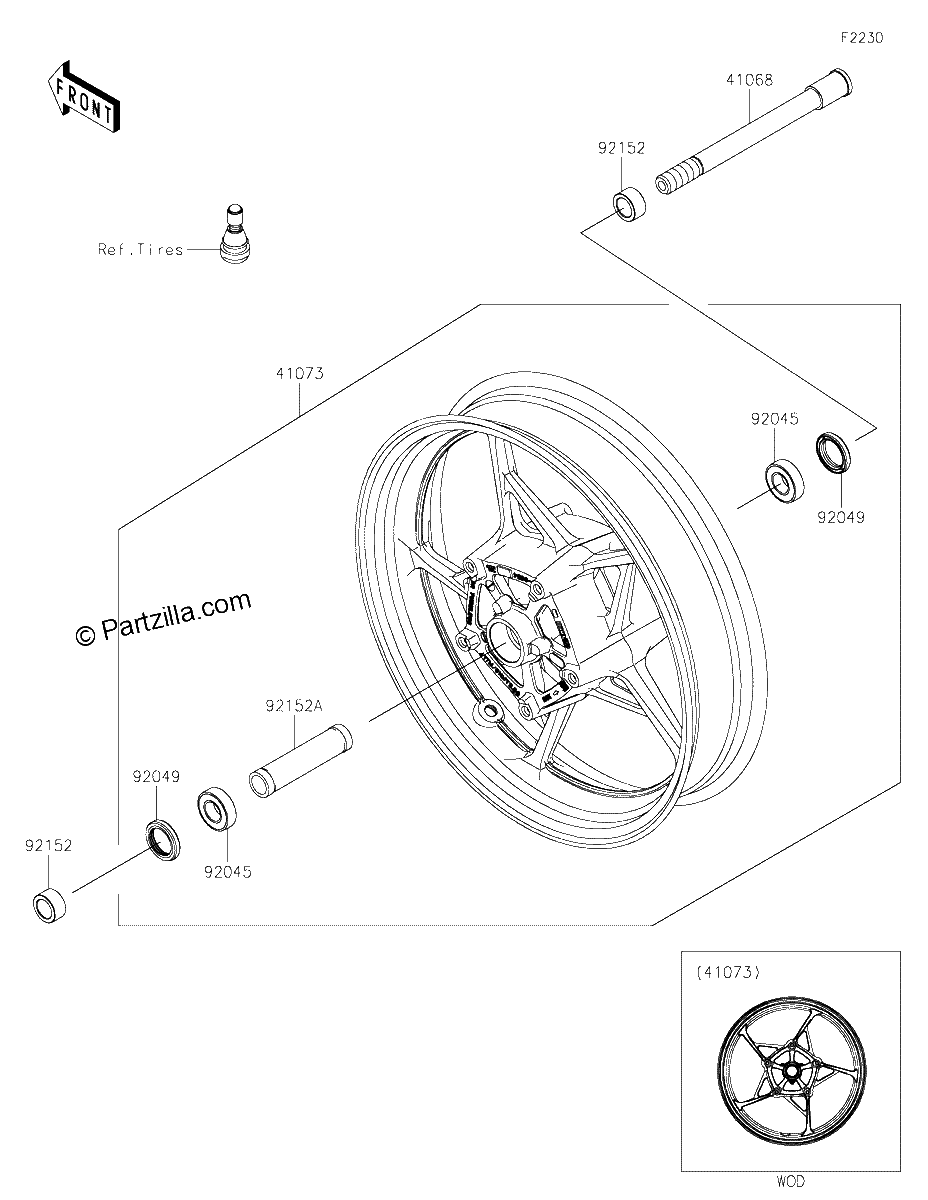 Diagrama de FRONT WHEEL