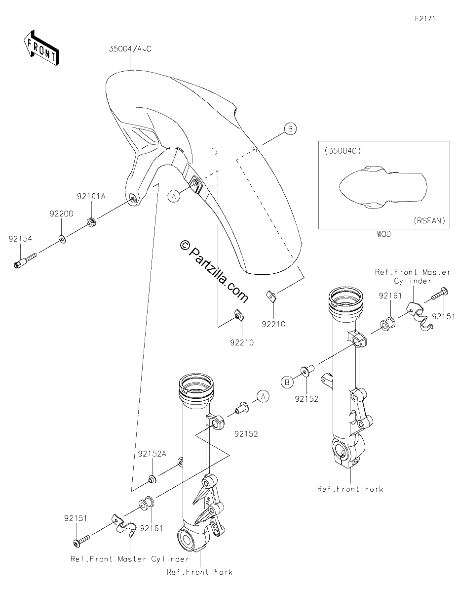Diagrama de FRONT FENDER S