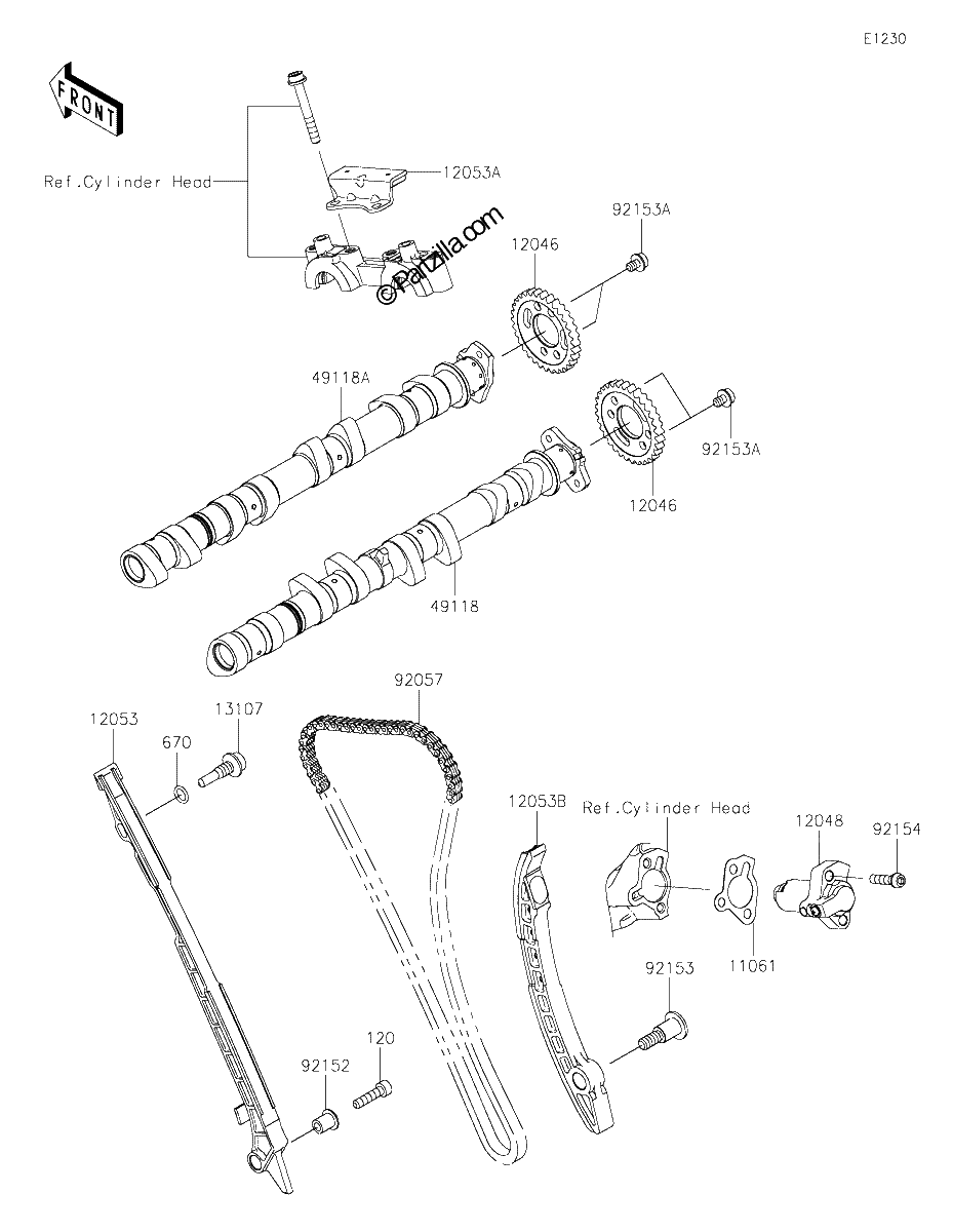 Diagrama de CAMSHAFT S TENSIONER