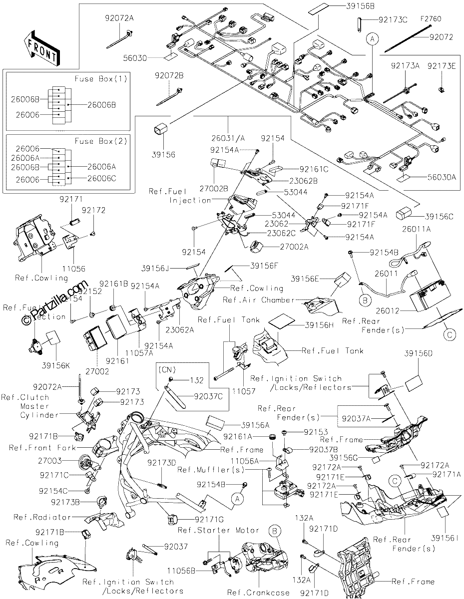 Diagrama de CHASSIS ELECTRICAL EQUIPMENT