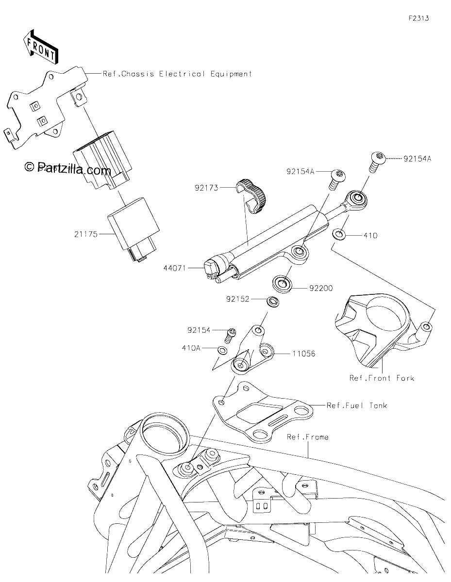 Diagrama de STEERING DAMPER