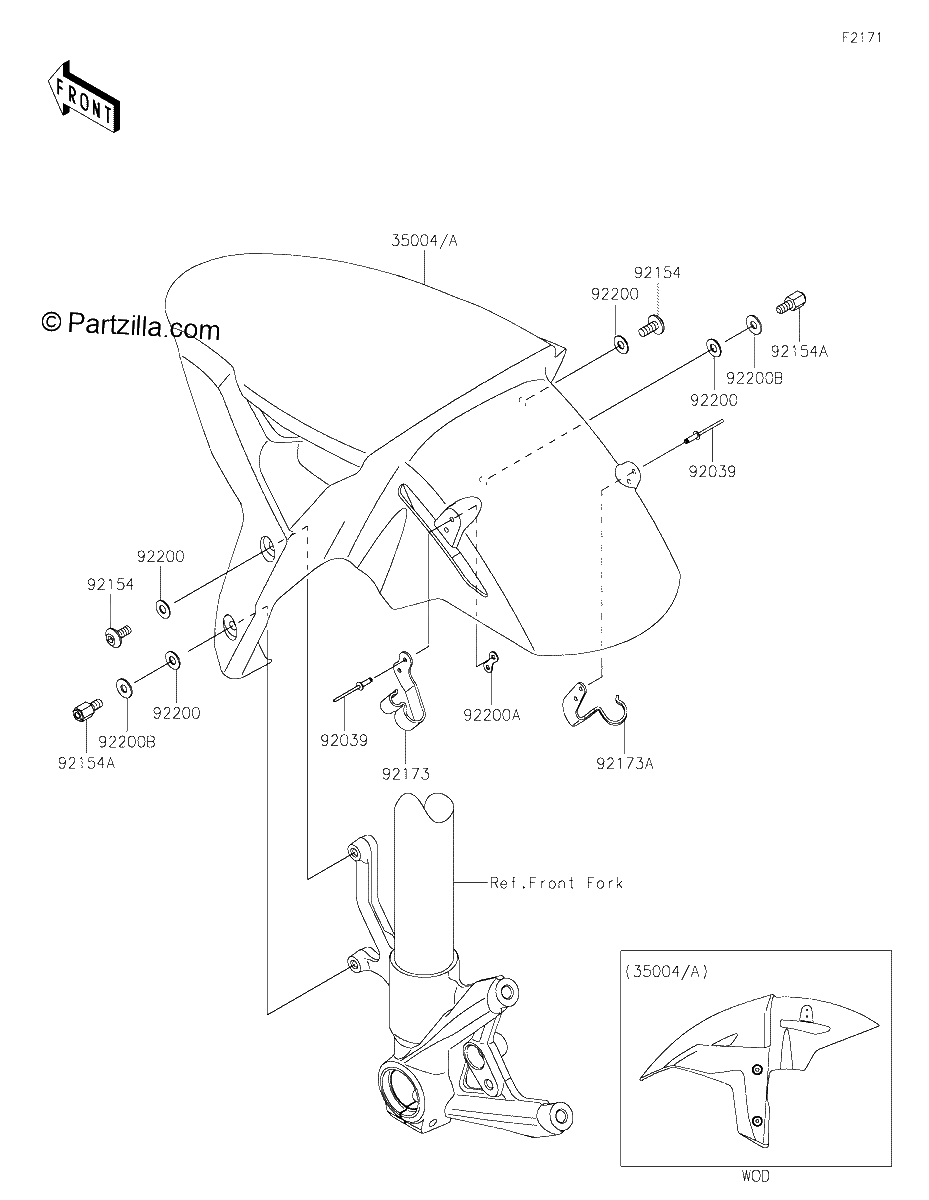 Diagrama de FRONT FENDER S