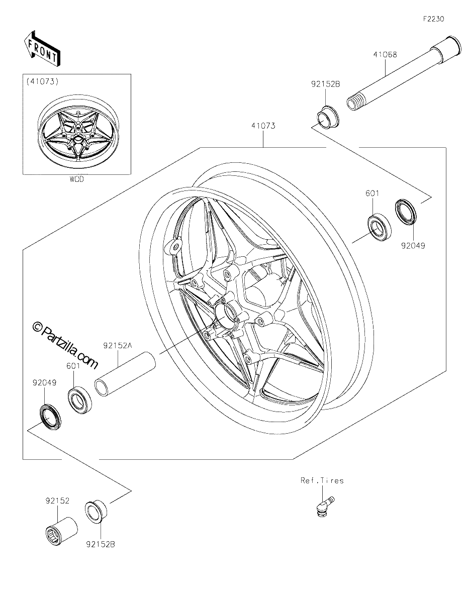 Diagrama de FRONT WHEEL