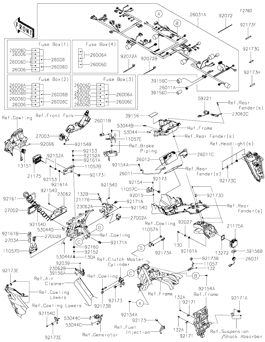 Diagrama de CHASSIS ELECTRICAL EQUIPMENT