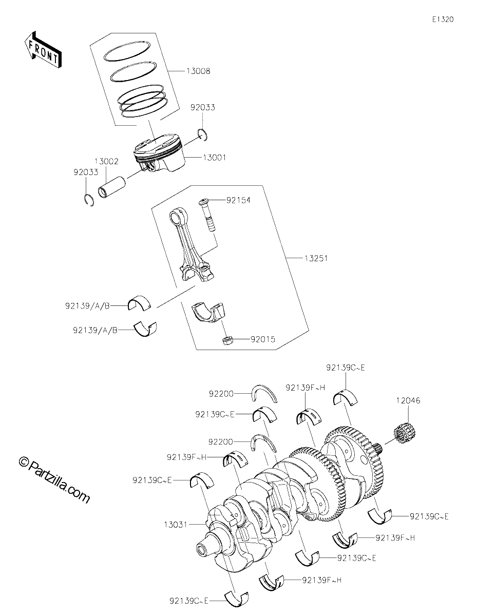 Diagrama de CRANKSHAFT PISTON S