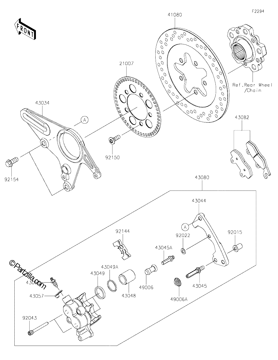 Diagrama de REAR BRAKE