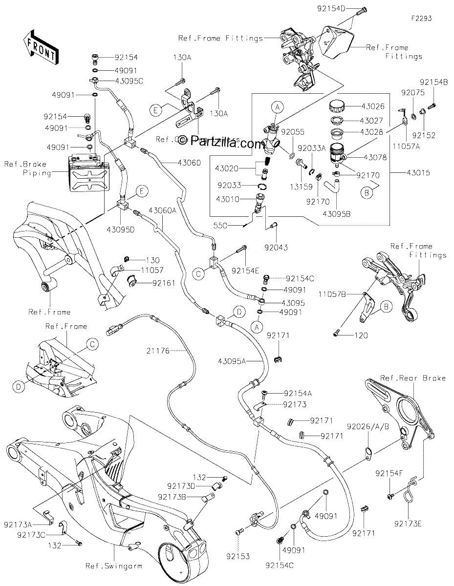 Diagrama de REAR MASTER CYLINDER