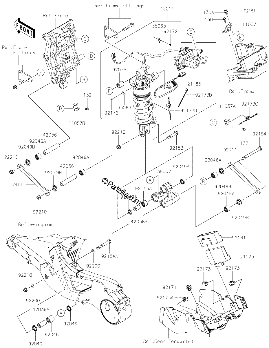 Diagrama de SUSPENSION SHOCK ABSORBER