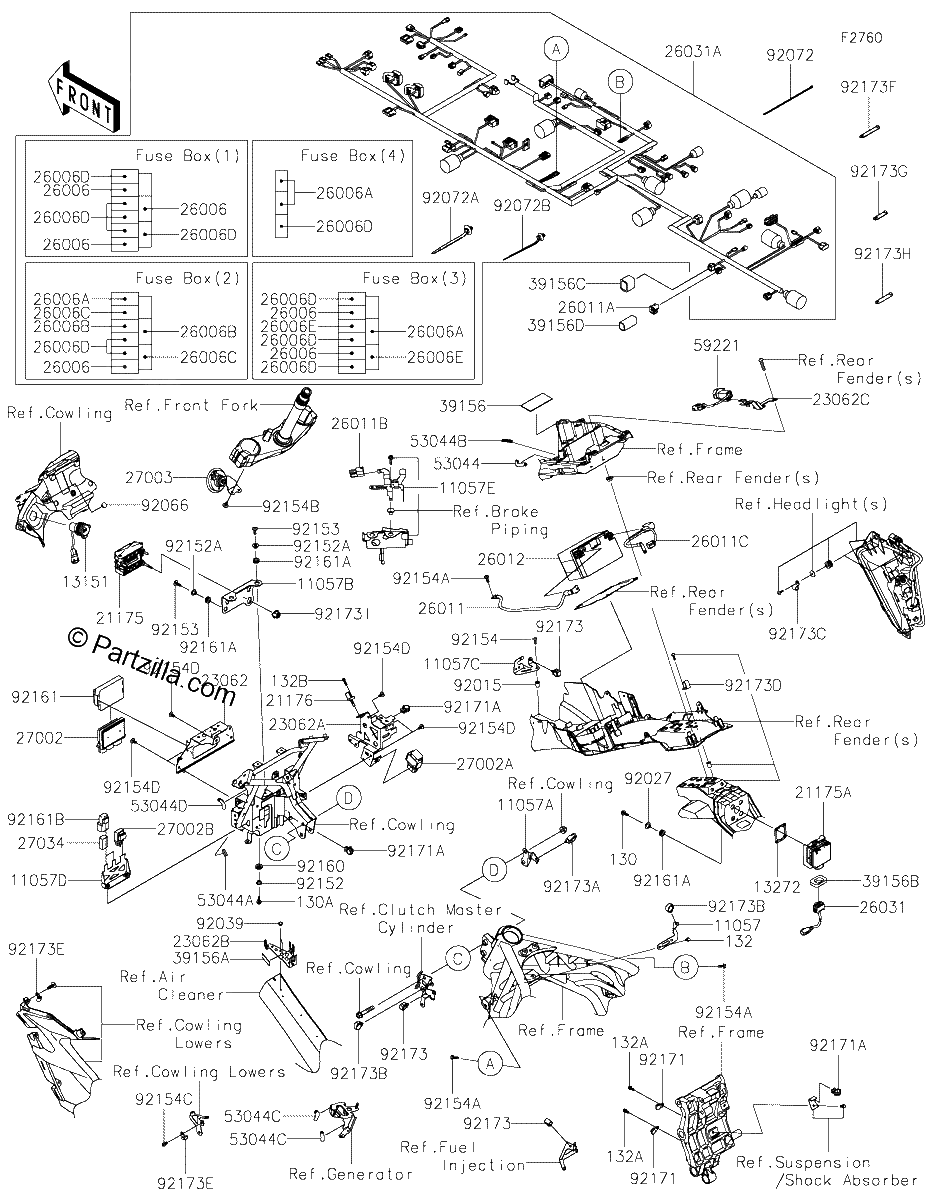 Diagrama de CHASSIS ELECTRICAL EQUIPMENT