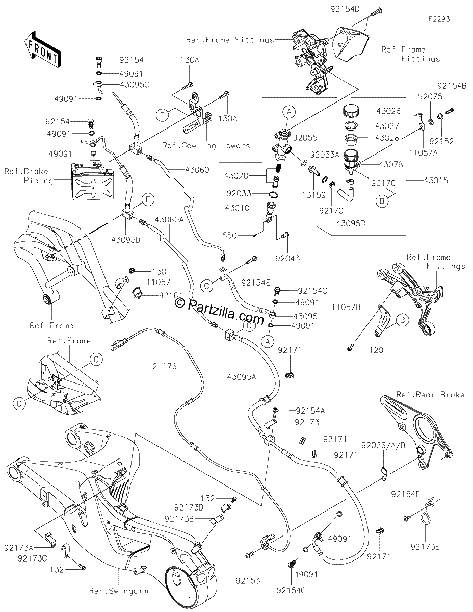 Diagrama de REAR MASTER CYLINDER