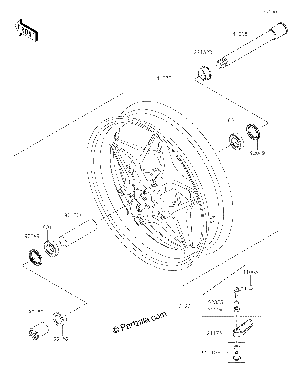 Diagrama de FRONT WHEEL