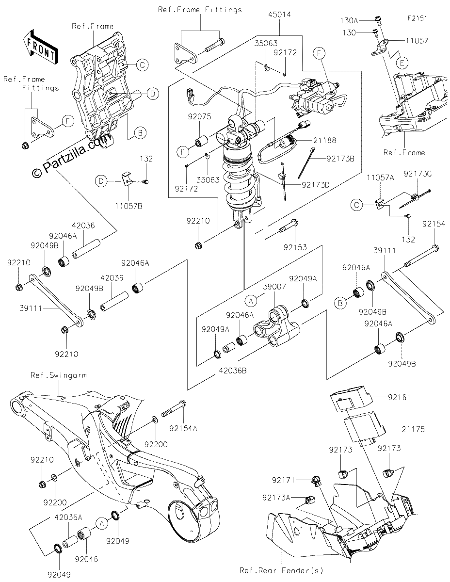 Diagrama de SUSPENSION SHOCK ABSORBER