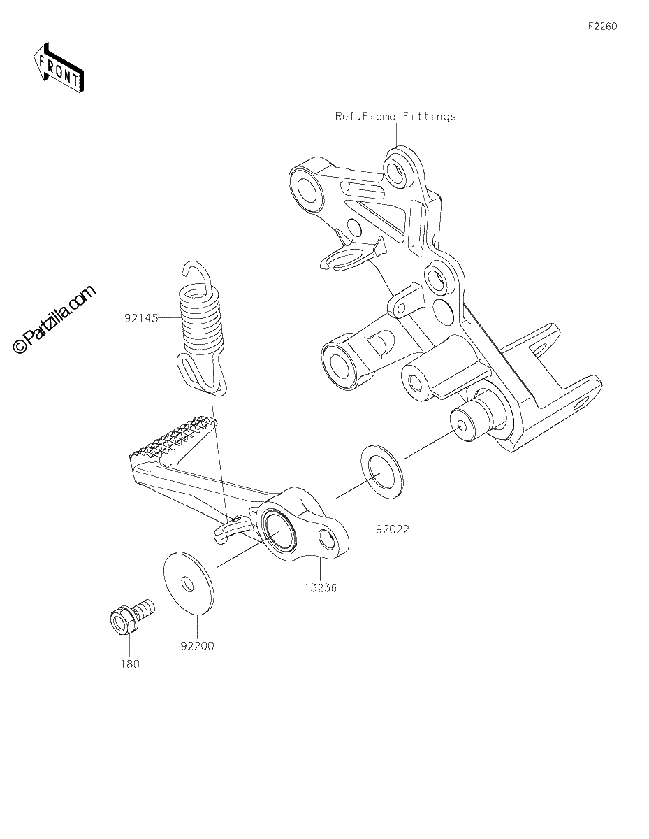 Diagrama de BRAKE PEDAL TORQUE LINK
