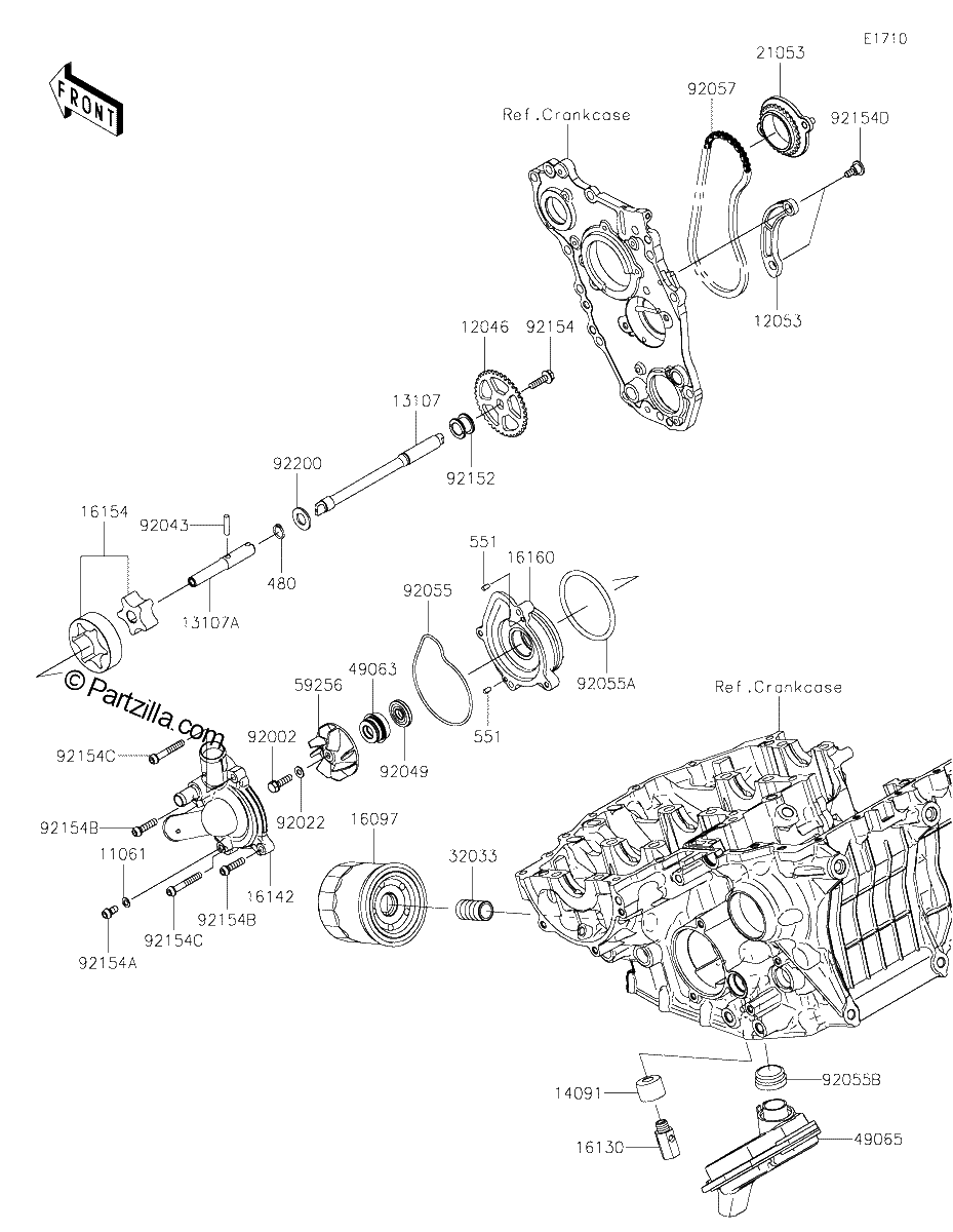 Diagrama de OIL PUMP OIL FILTER