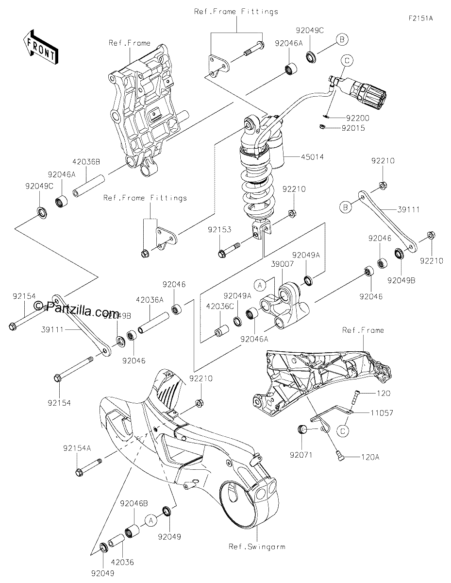 Diagrama de SUSPENSION SHOCK ABSORBER YNFNN YSFNN
