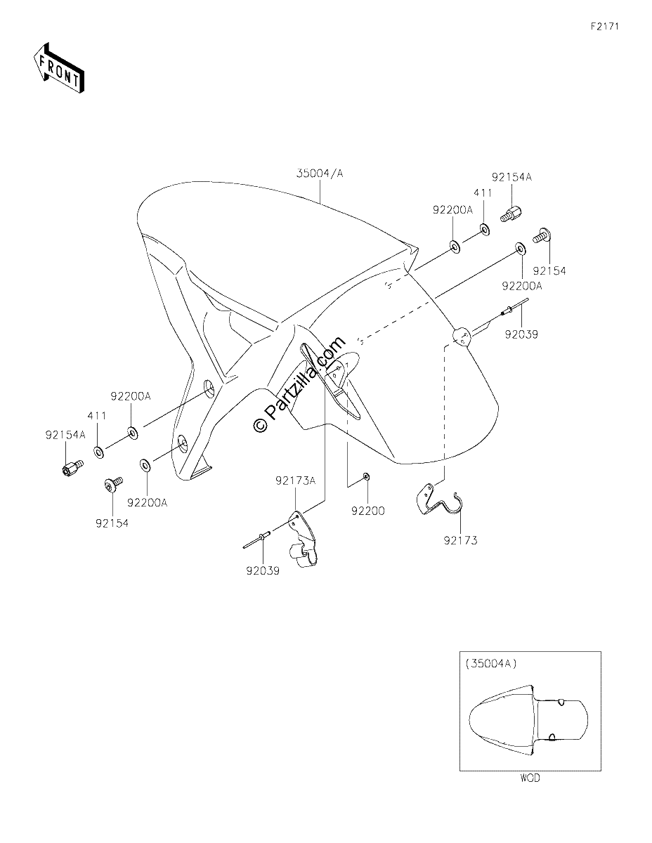 Diagrama de FRONT FENDER S
