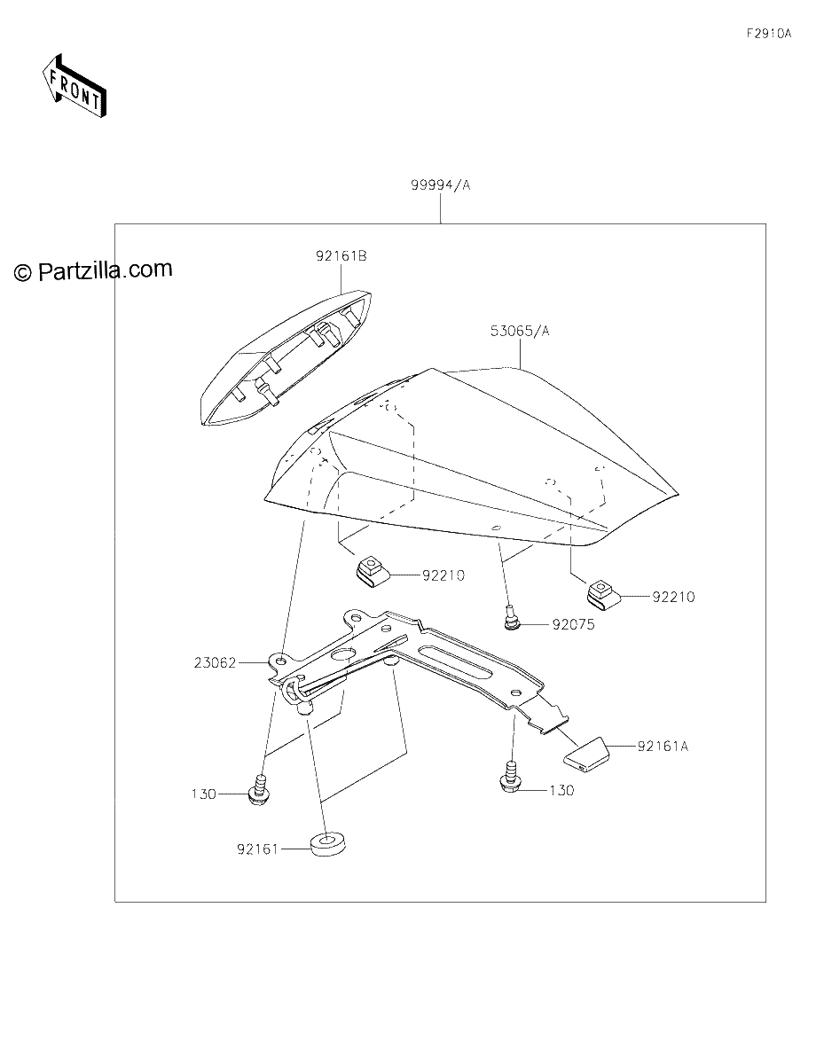 Diagrama de ACCESSORY PILLION SEAT COVER