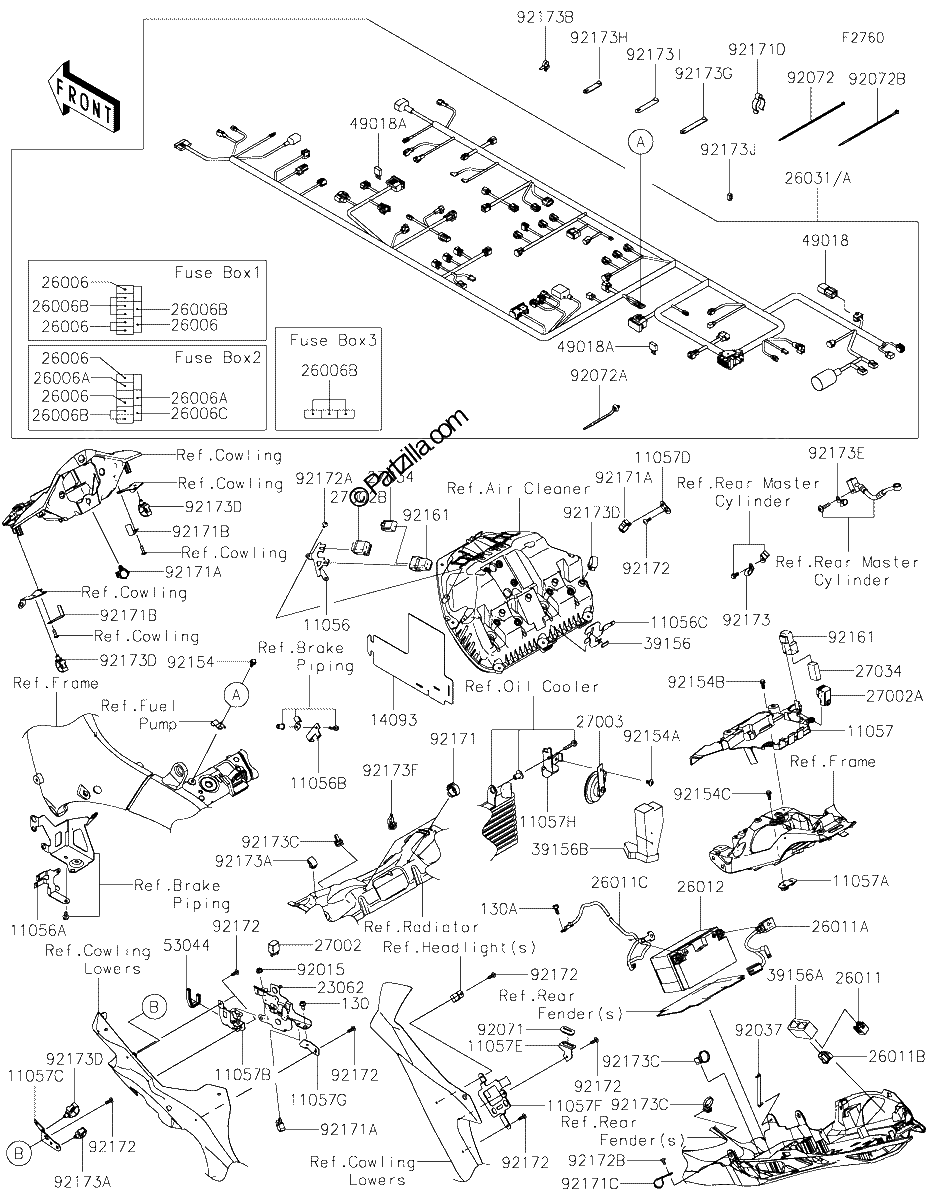 Diagrama de CHASSIS ELECTRICAL EQUIPMENT