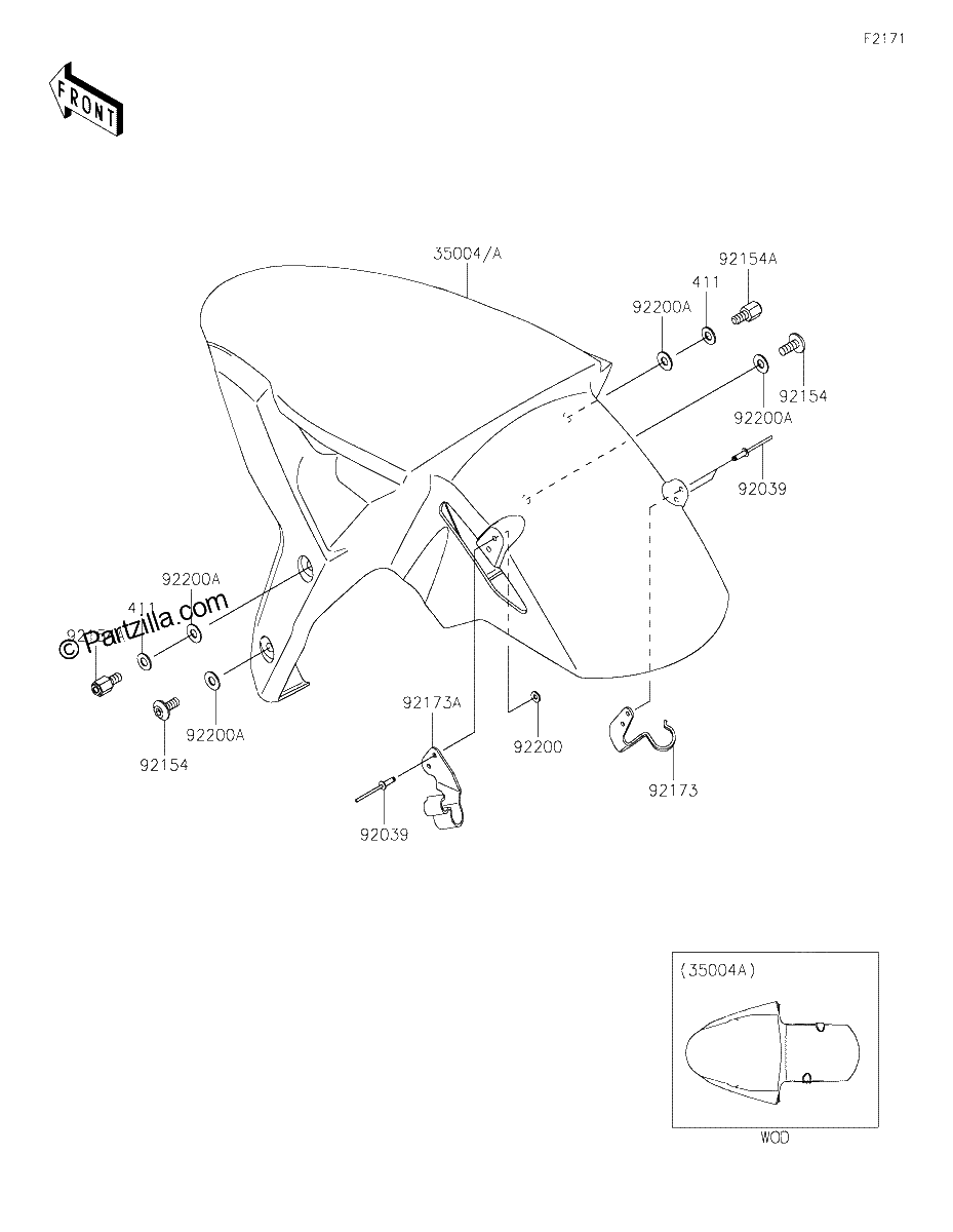 Diagrama de FRONT FENDER S
