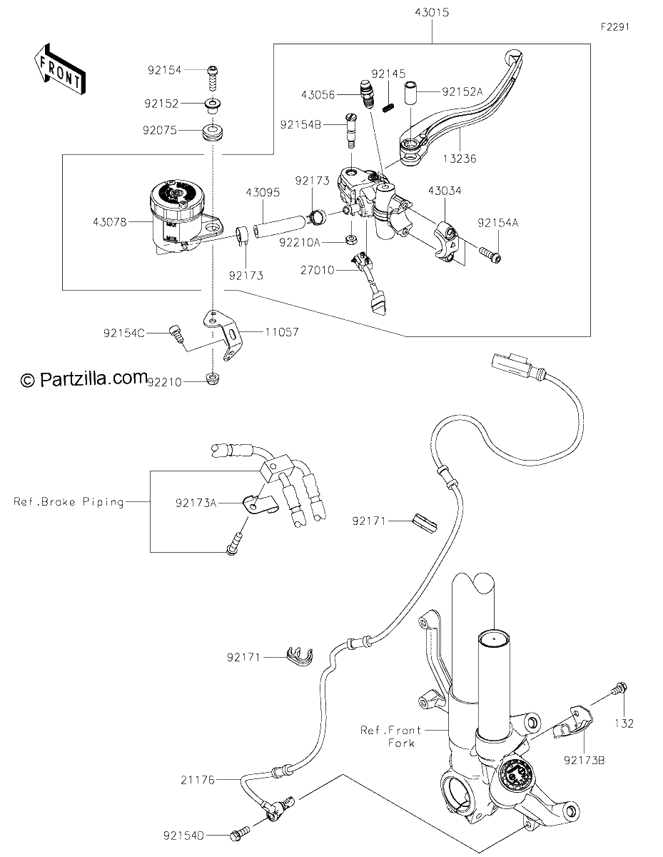 Diagrama de FRONT MASTER CYLINDER