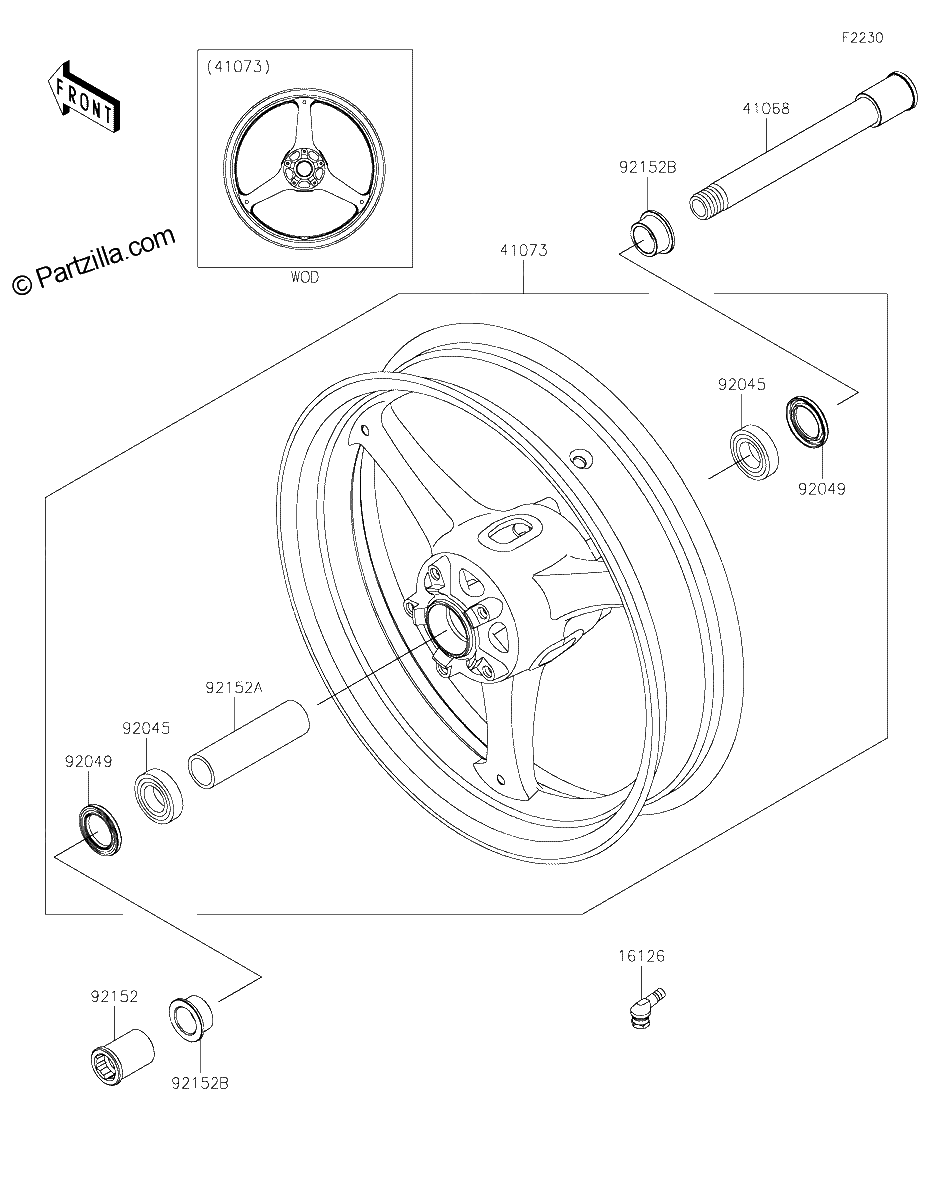 Diagrama de FRONT WHEEL