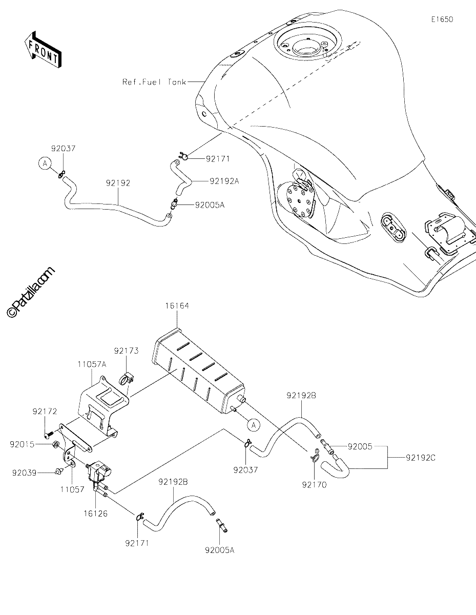 Diagrama de FUEL EVAPORATIVE SYSTEM CA