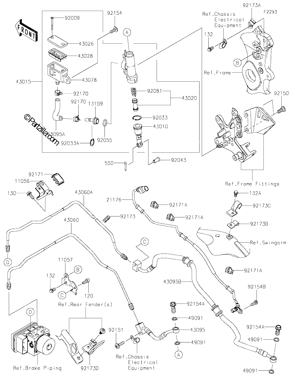 Diagrama de REAR MASTER CYLINDER